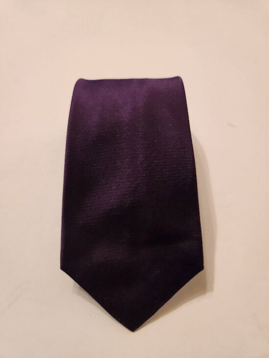 Kiton men's new purple 100%silk tie 3 1/2
